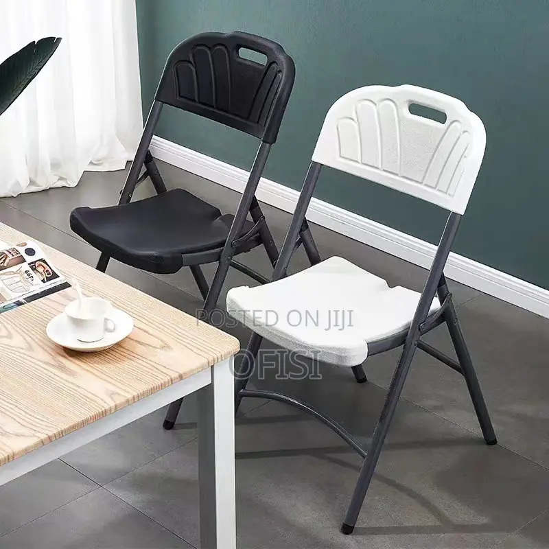 Office Chair; White Foldable Picnic Plastic Chair