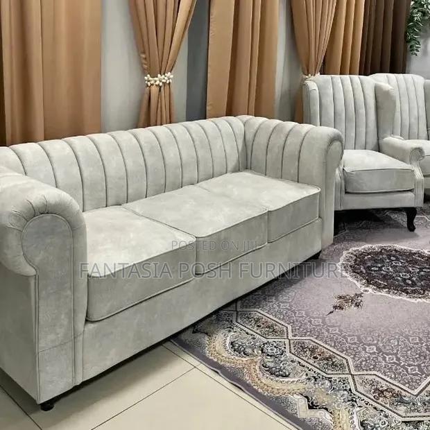 Grey 3 Chesterfield Sofa + Free Delivery - thumbnail 2