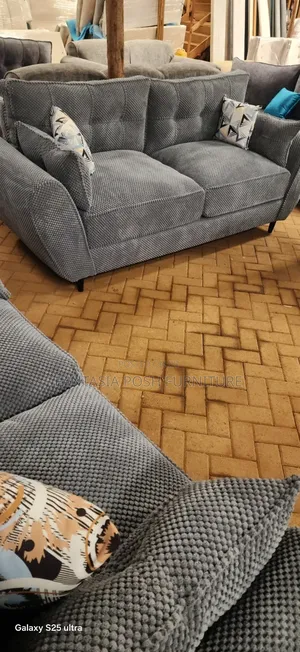 Grey 2 Seater Fabric Sofa