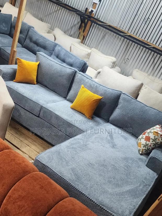 Modern Grey L-Shaped Sofa - thumbnail 2