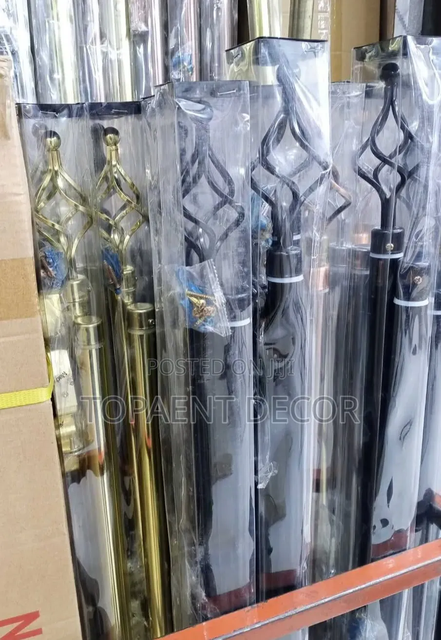 Black,Gold,Bronze and Silver Adjustable Window Curtain Rods