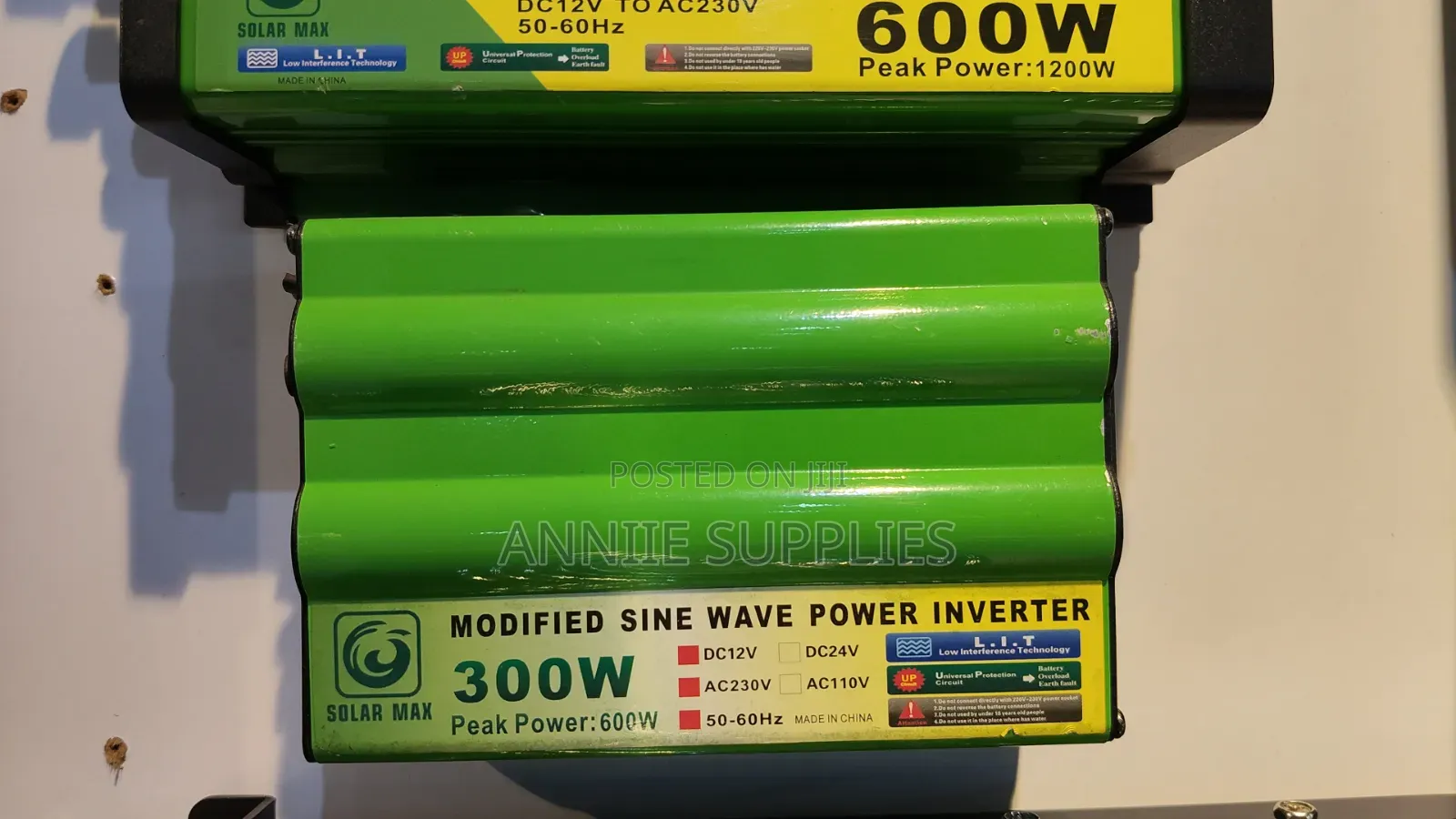 Solarmax Power Inverter 300w Peak Power 600w