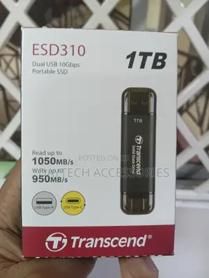 Transcend 1tb External SSD Esd310c Usb 10gbps Type C/A.