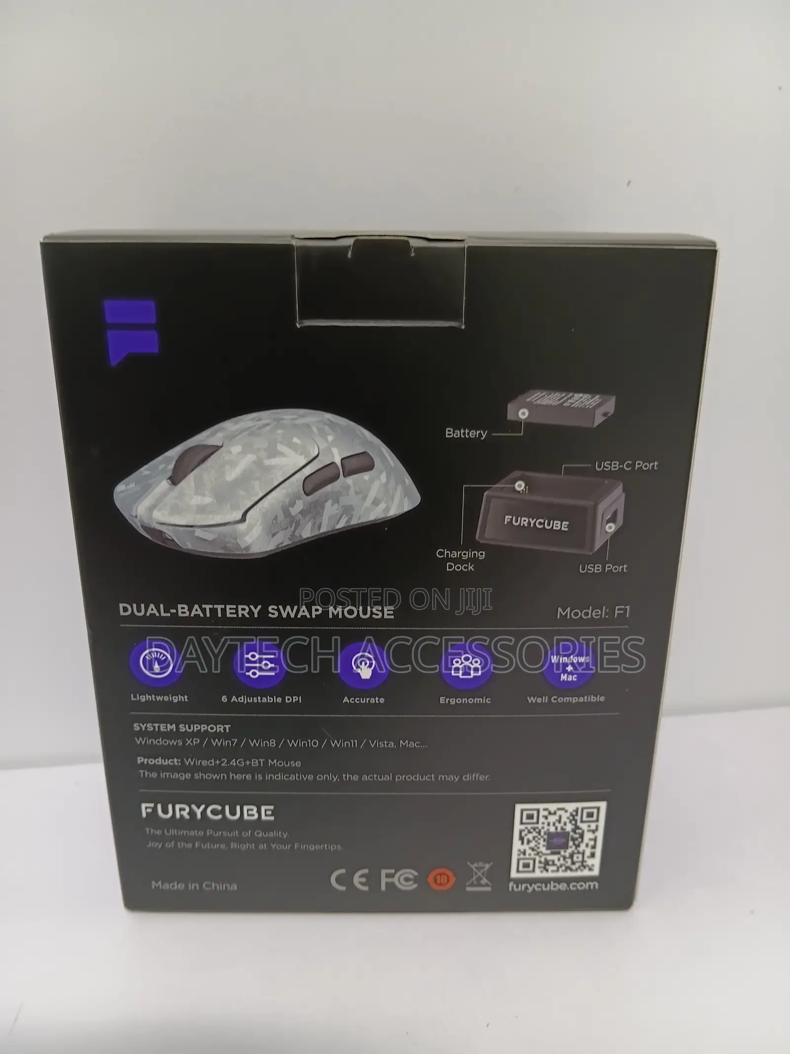 This Is a Furycube F1 Dual-Battery Swap Mouse.