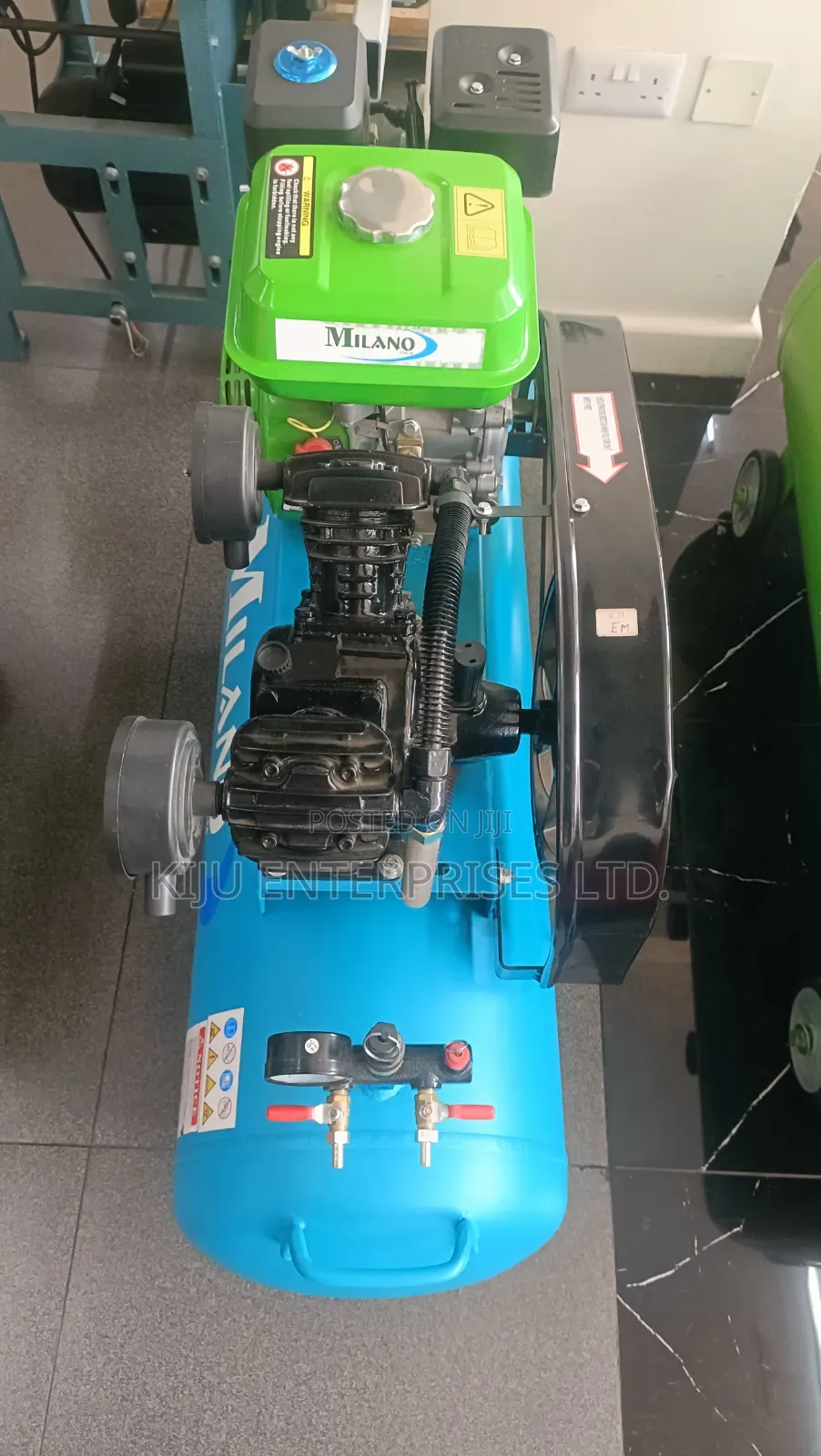 Milano 100l Petrol Air Compressor 6.5hp Double Piston – Heavy Duty