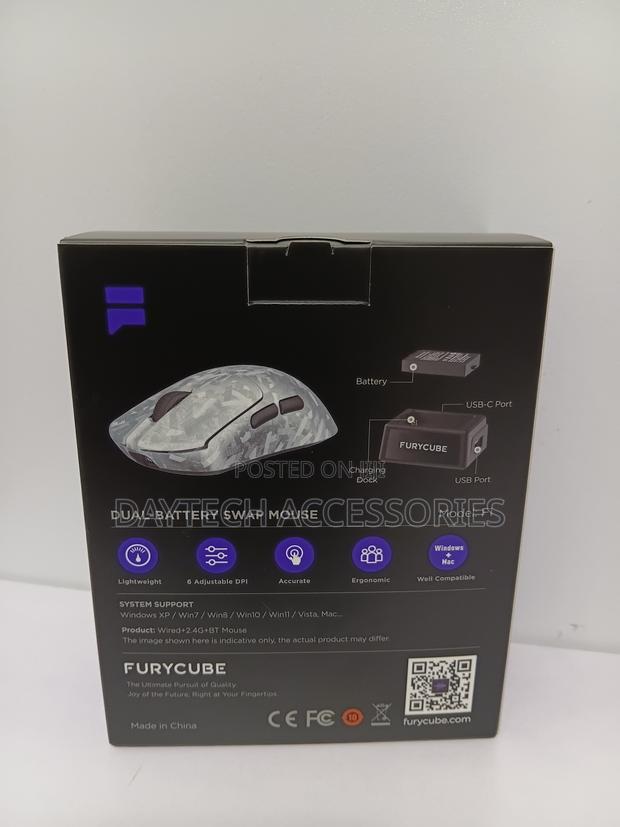 Furycube F1 Ultra-Lightweight Carbon-Textured Wireless Gaming Mouse - thumbnail 2