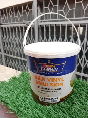 Crown Silk Vinyl Emulsion in a Cream Color.