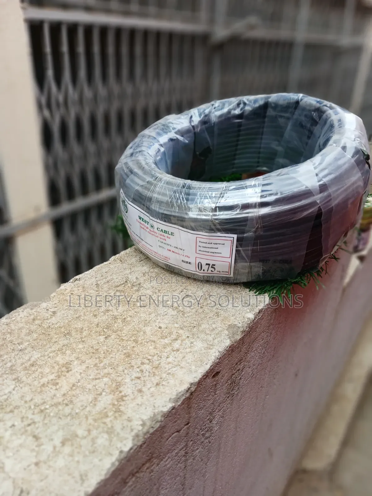 Flexible Cable Black 0.75mm 3 Core West