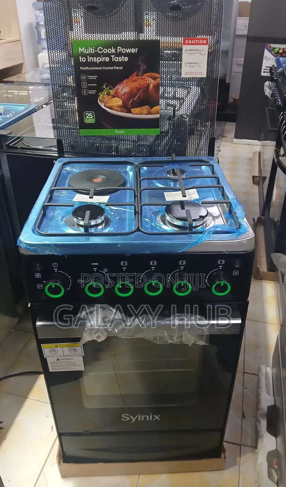 Syinix 50by55 3+1 Standing Cooker 
With Electric Oven