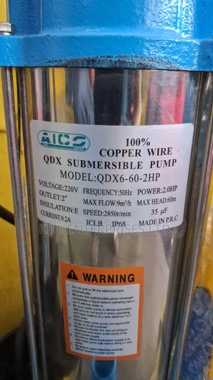 Aico Japan Qdx6-60-2hp Submersible Water Pump – 2 Inch Outlet, 60m