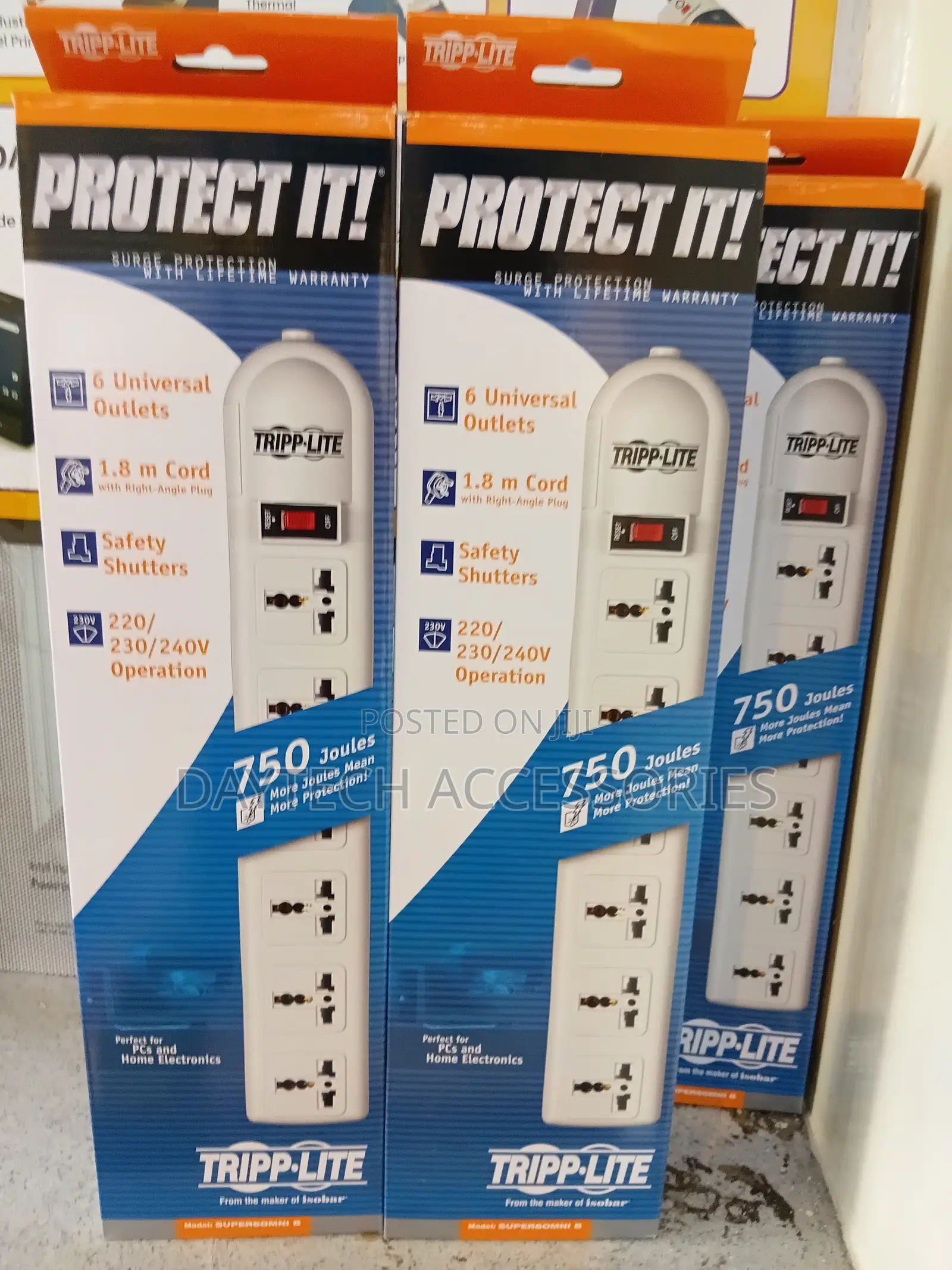 Tripp Lite 6 Universal Outlets Power Extension - White