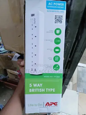 Apc Tpc920 5-Way British-Type Extension Socket With Surge Protection.