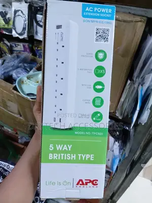 This Apc 5-Way Power Extension Socket (Model Tpc920) Surge Protection.
