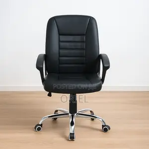 Office Chair : Mid-Back Black Executive Chair