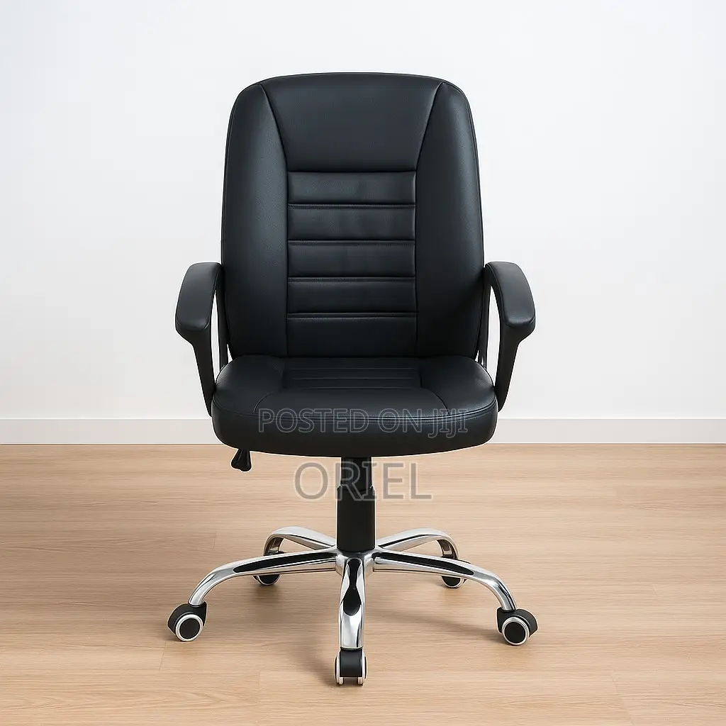 Office Chair : Mid-Back Black Executive Chair
