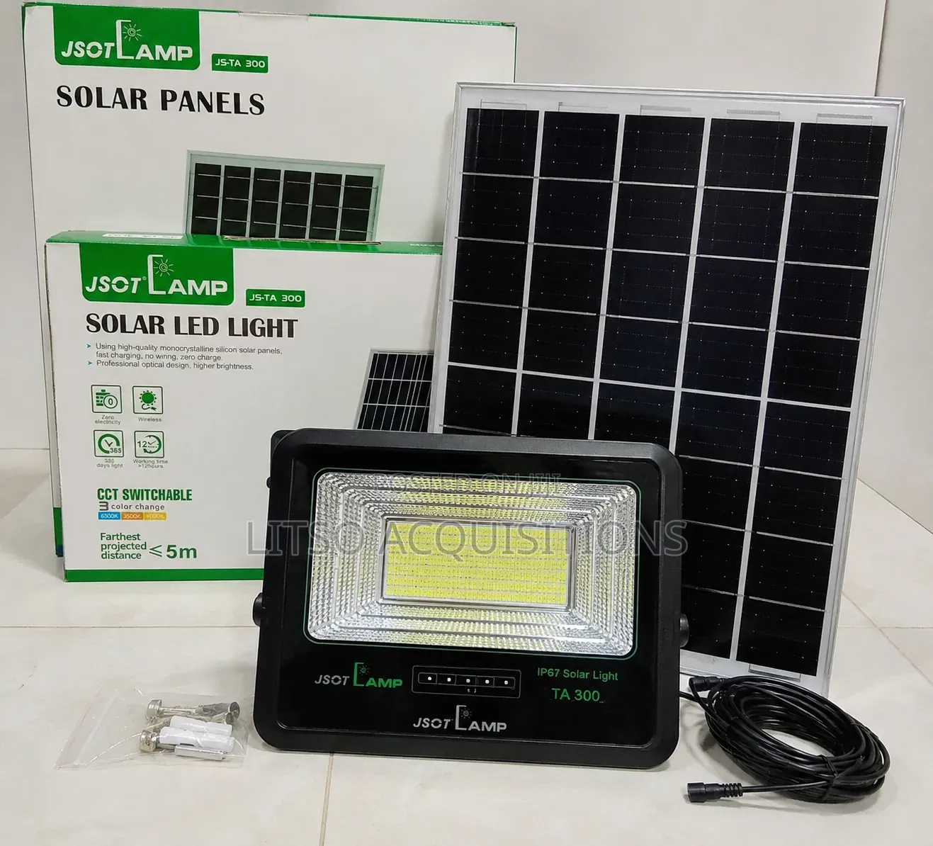 Jsot Lamp 300w Solar Led Flood Light With Solar Panel Ip67 Waterproof