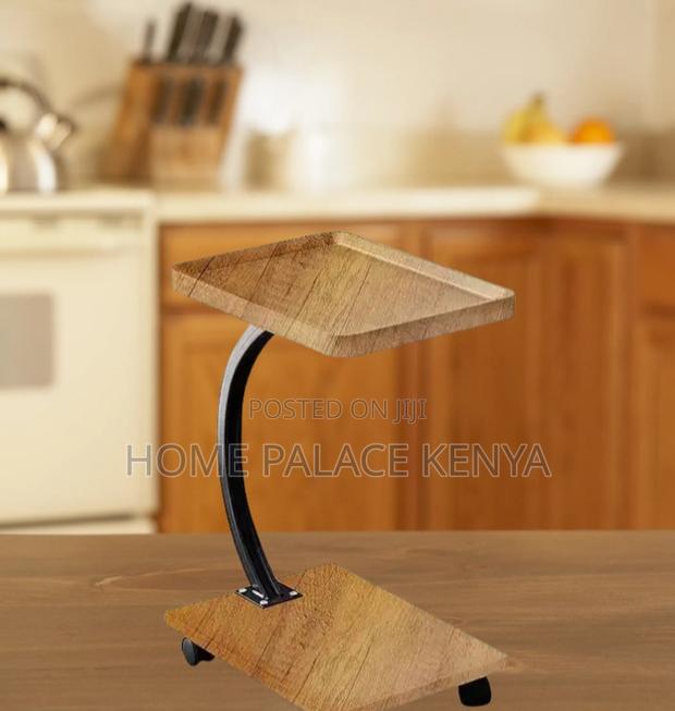 Side Table: MDF Long Snack Table With Wheels - thumbnail 2