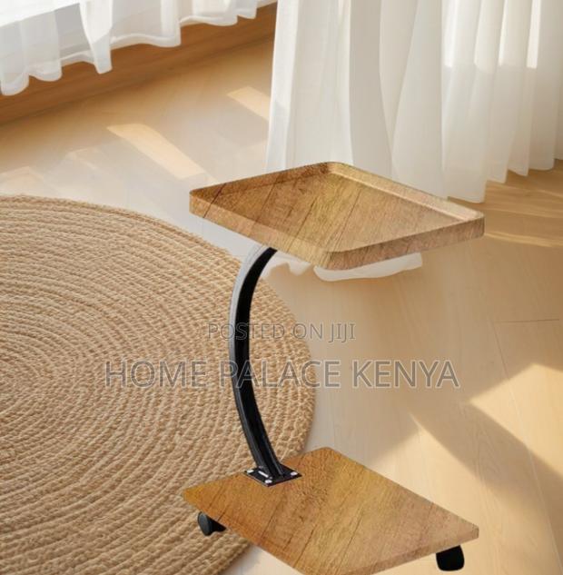 Side Table: MDF Long Snack Table With Wheels - thumbnail 3