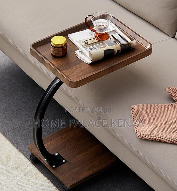 Side Table: MDF Long Snack Table With Wheels - thumbnail 4
