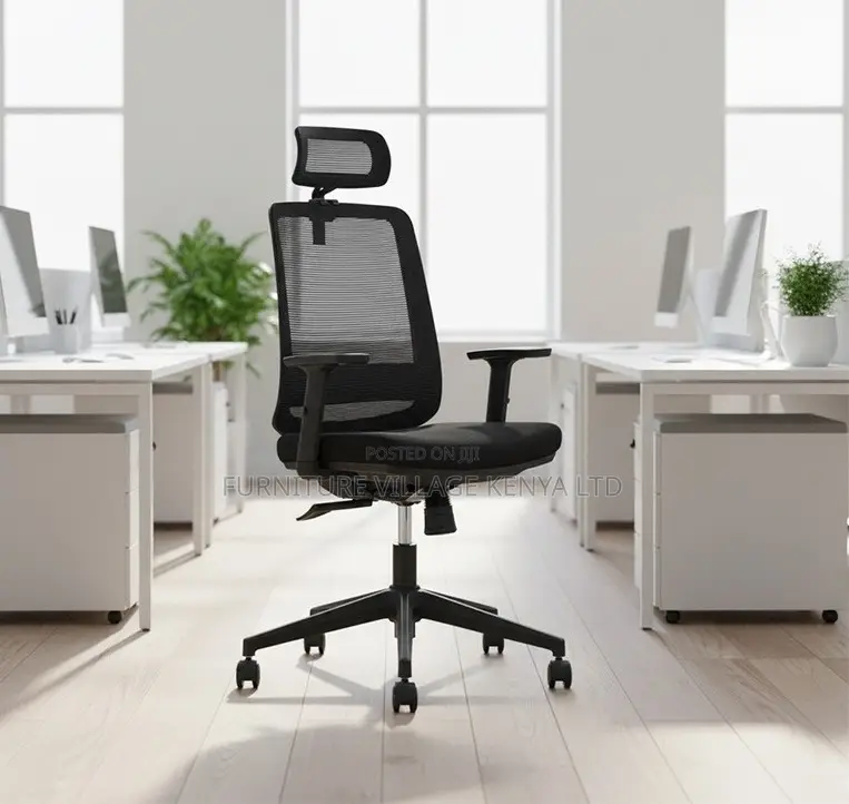 Ergonomic Heigt Adjustable Chair With Headrest