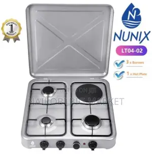 Nunix Table Top Cooker 3 Gas + 1 Electric Burner