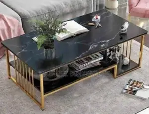 Executive Black Marble Coffee Table