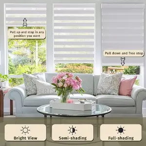 Dual Layer Cordless Zebra Blinds