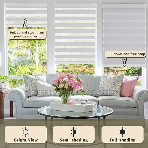 Dual Layer Cordless Zebra Blinds