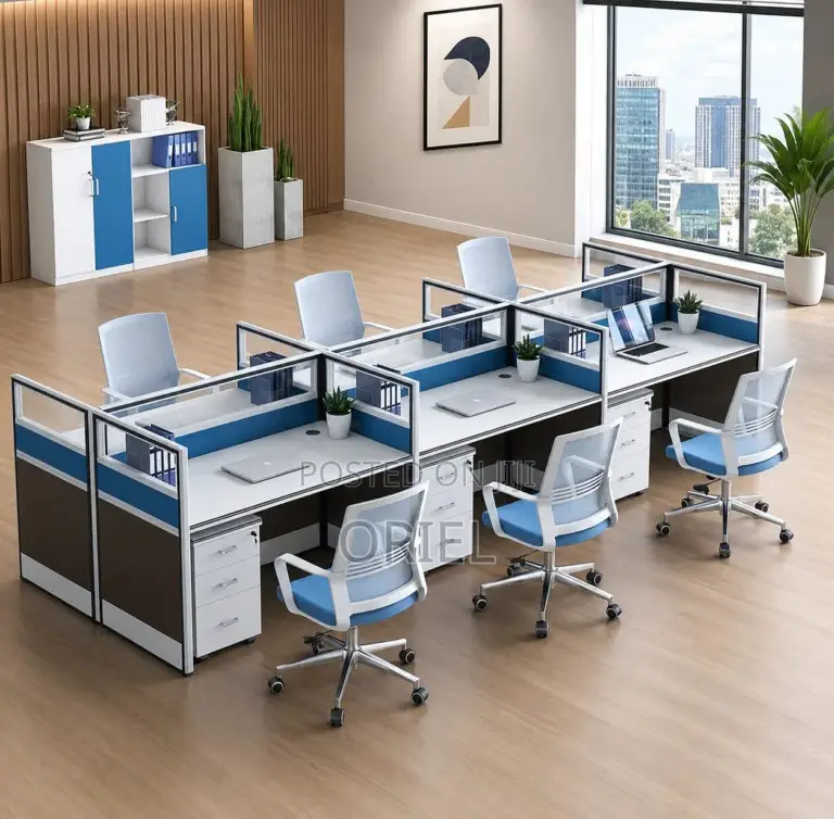 Office Workstation : 6-Seater Staff Office Workstation