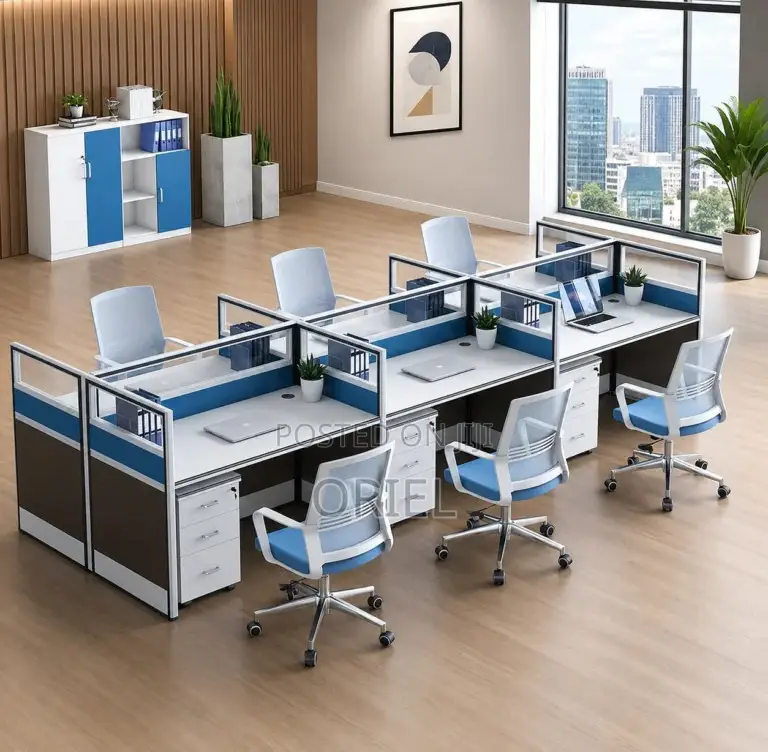 Office Workstation : 6-Seater Staff Office Workstation