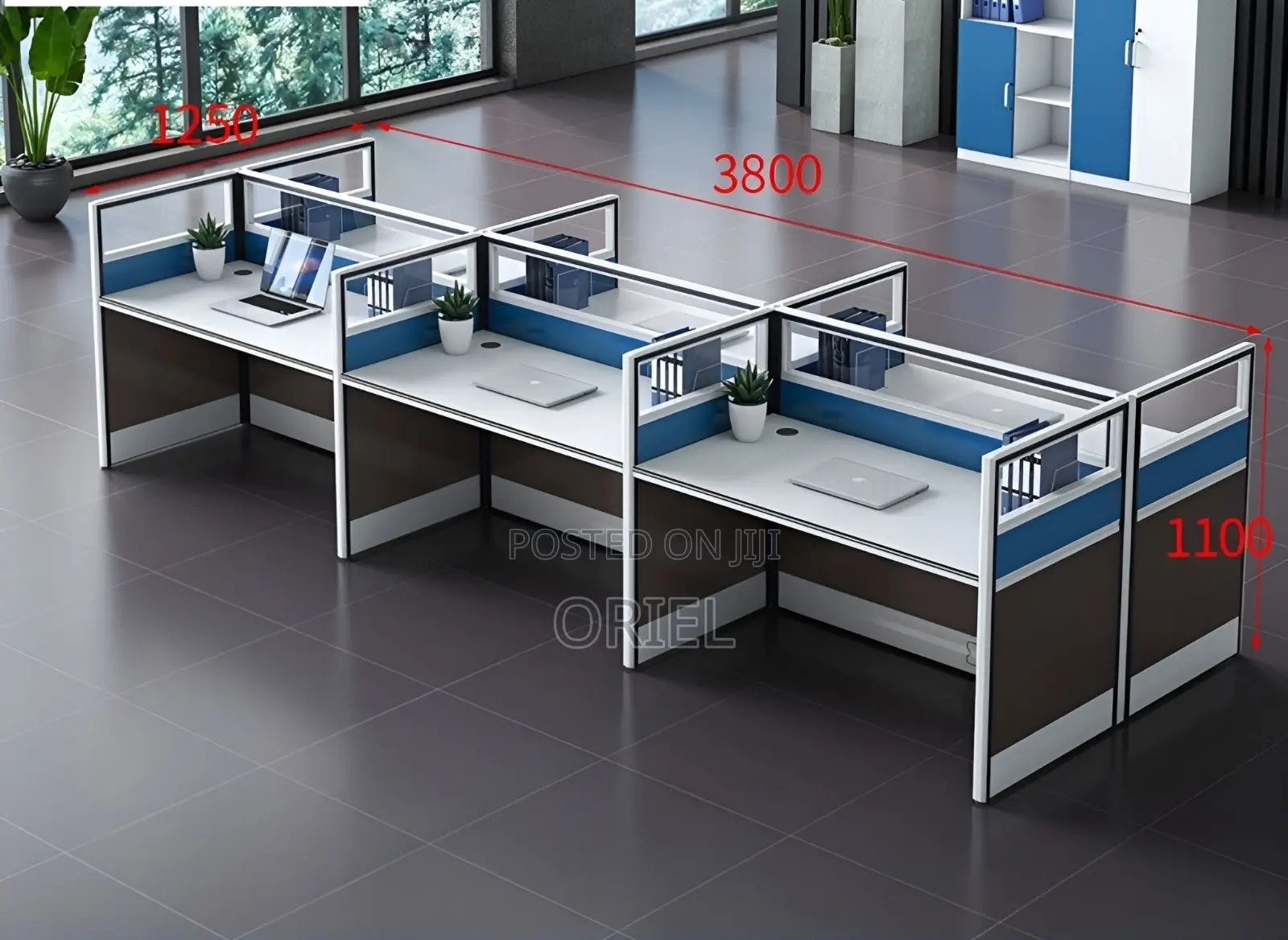 Office Workstation : 6-Seater Staff Office Workstation
