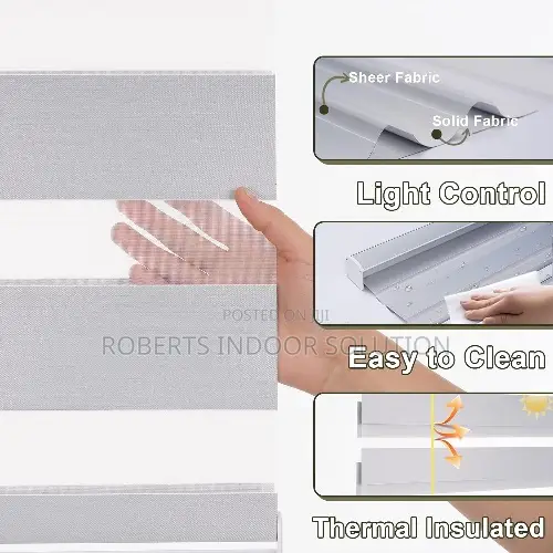 Thermal Insulated Zebra Blinds