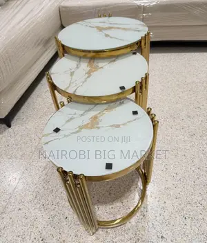 3 in 1 Executive Pure Marble Table