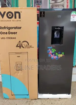Von Fridge 176 Litres With Dispenser Single Door Refrigerator
