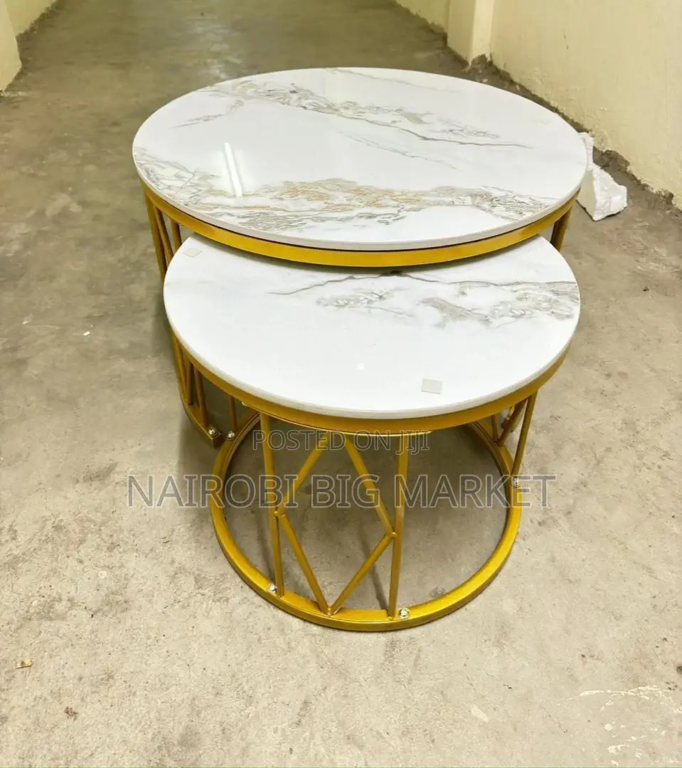 Modern Luxury 2in1 Pure Marble Nesting Tables.