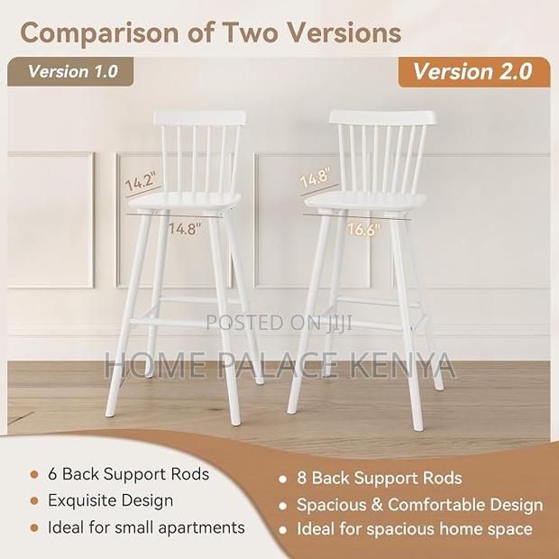 Kitchen Stool: Spindle Back High Bar Stool - thumbnail 2