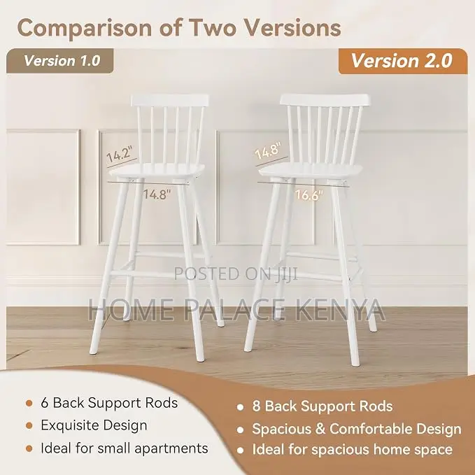 Kitchen Stool: Spindle Back High Bar Stool
