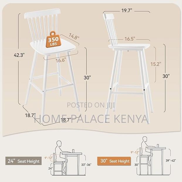 Kitchen Stool: Spindle Back High Bar Stool - thumbnail 6