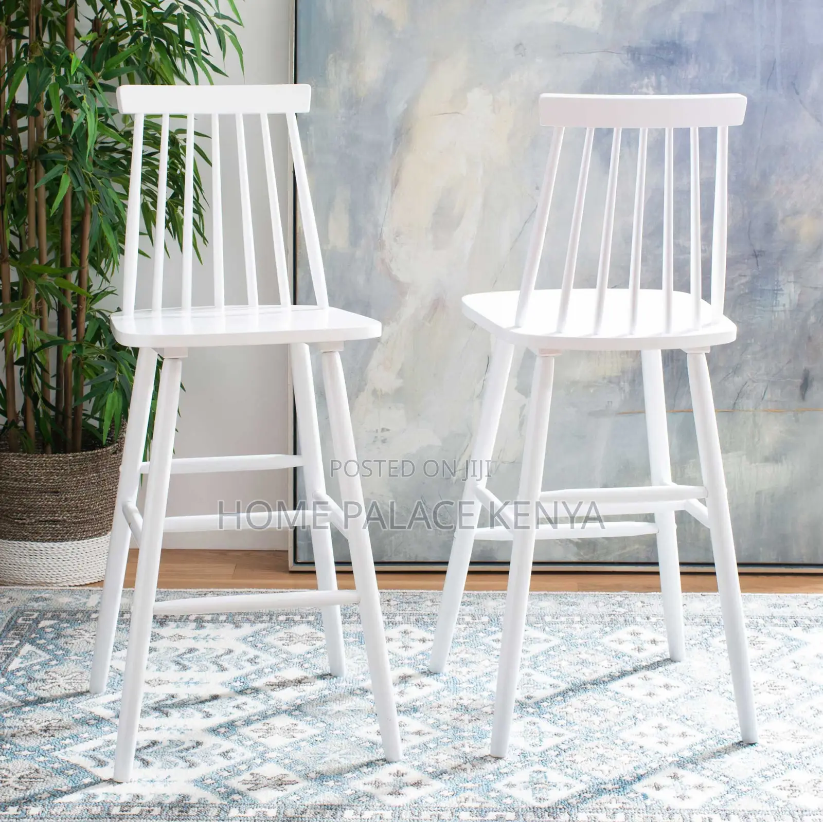 Kitchen Stool: Spindle Back High Bar Stool