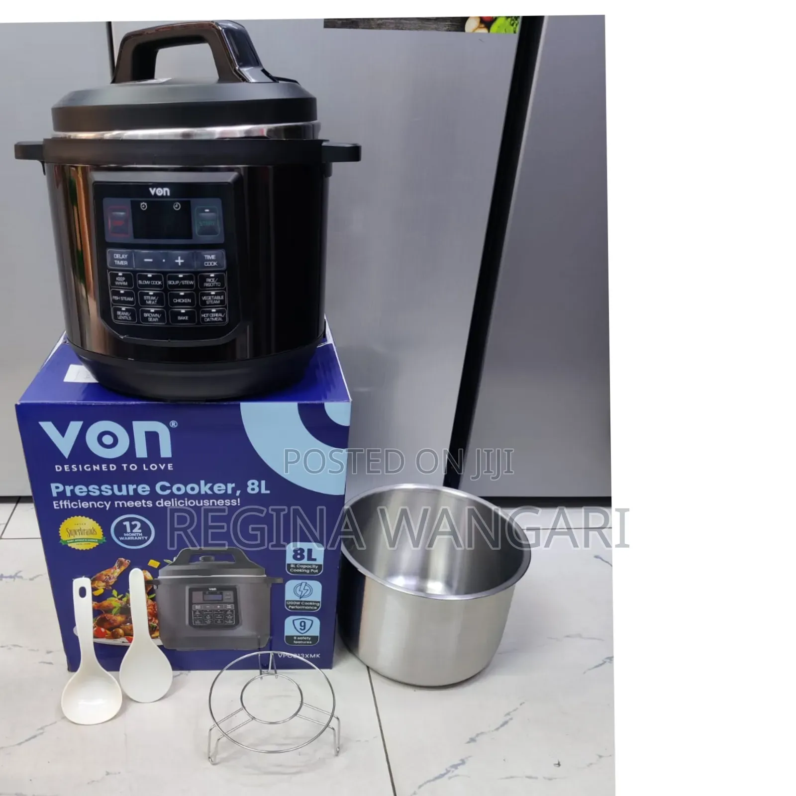 *Von Pressure Cooker 8l With Stainless Steel Pot