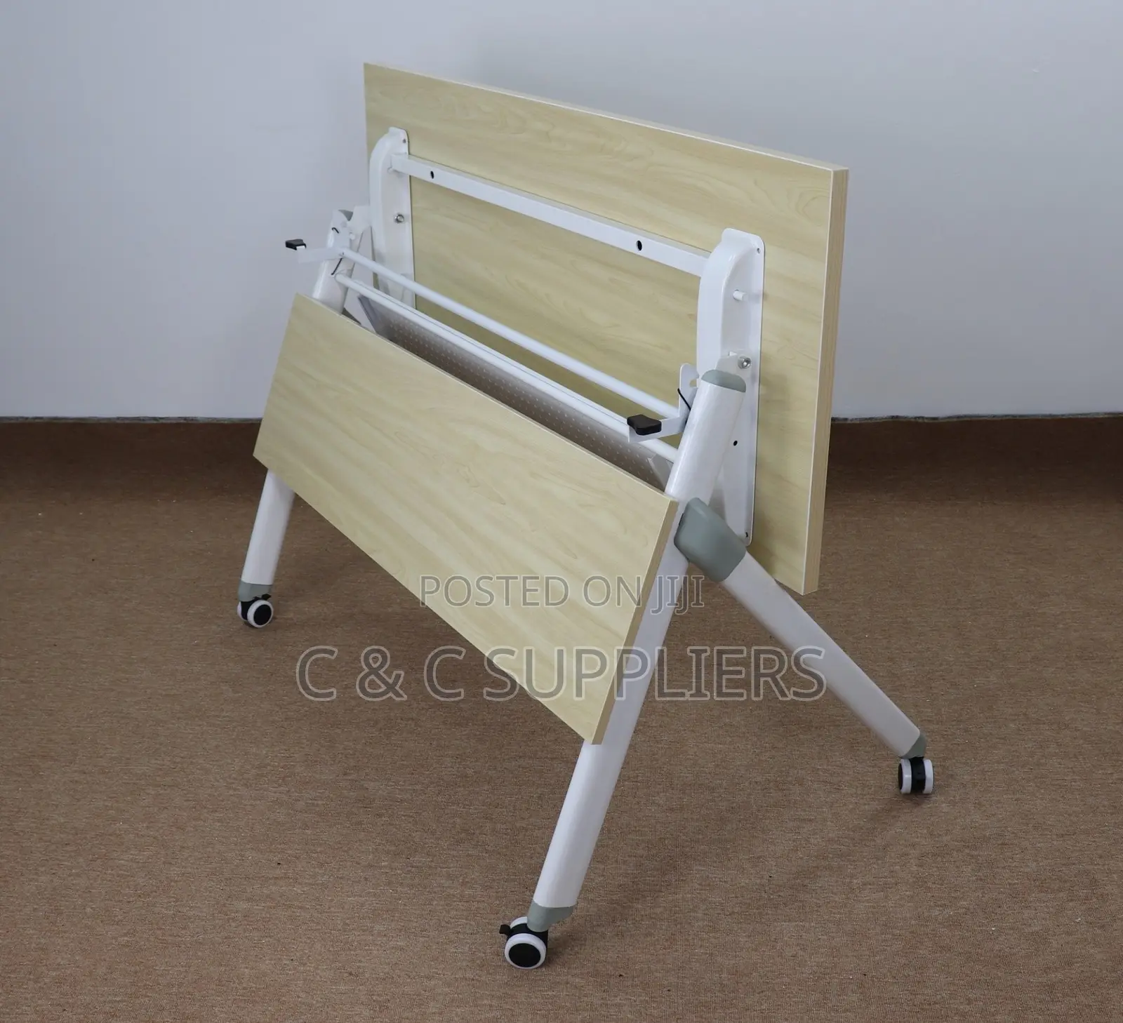 Office Brown Folding Training Table