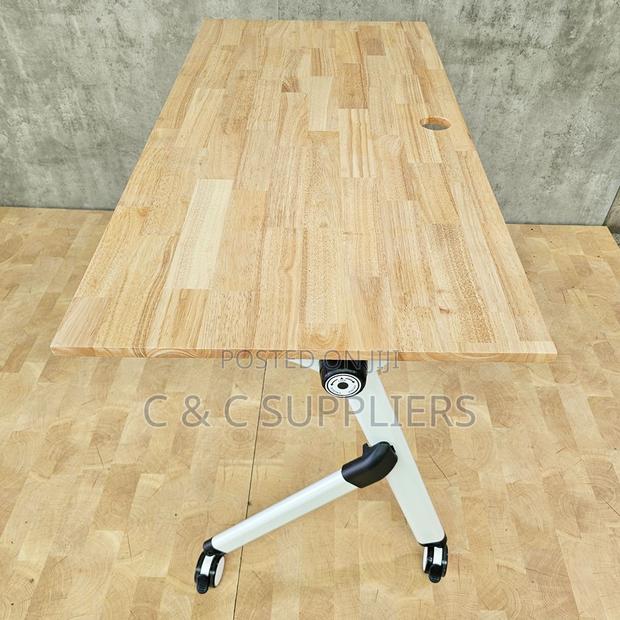 Office Brown Folding Training Table - thumbnail 7