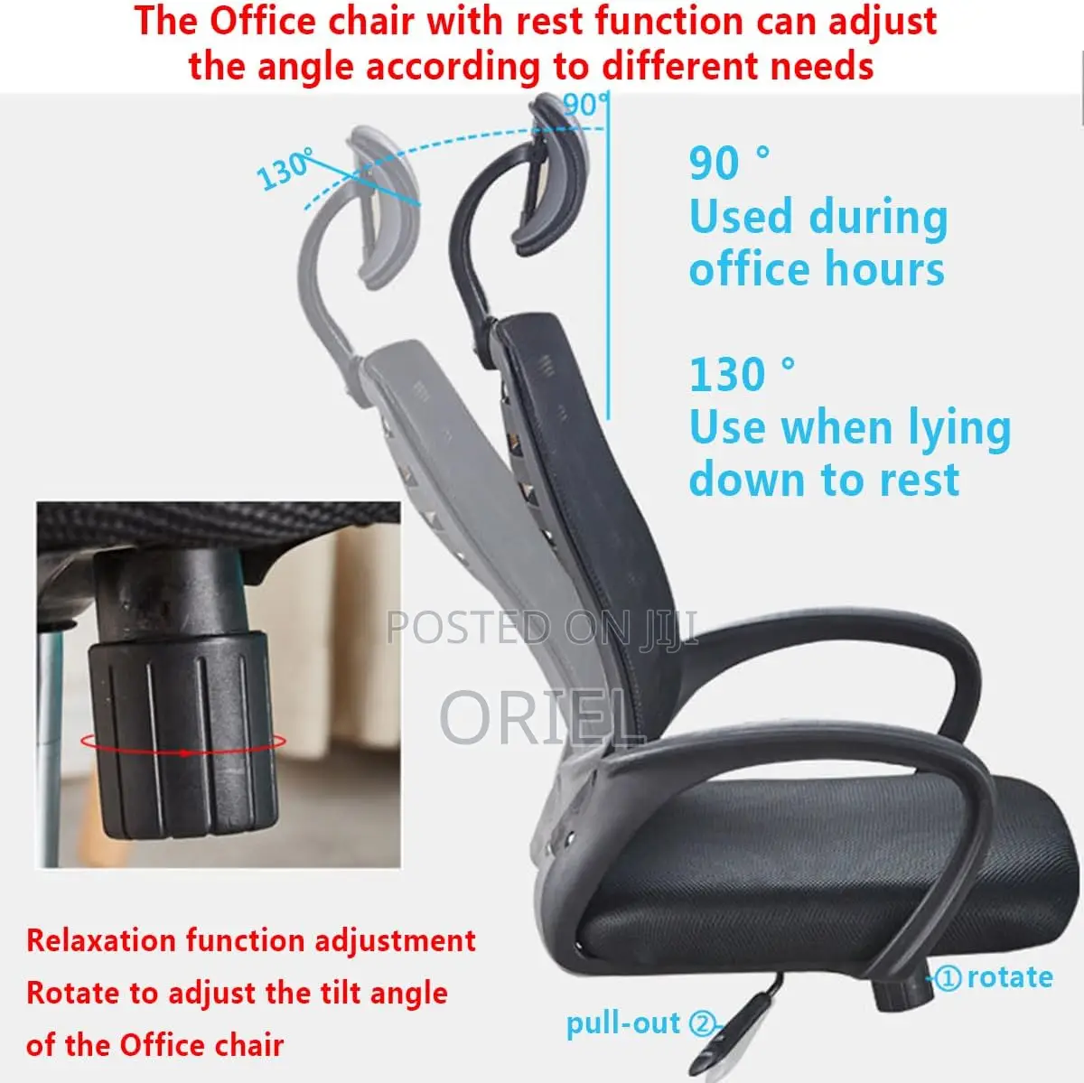 Office Chair : Ergonomic Swivel Office High-Back Chair