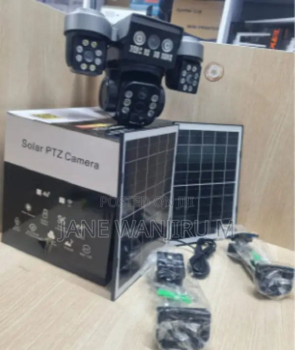 Olar 4g Triple Lens PTZ Camera – Triple Screen, Dual Solar Panel