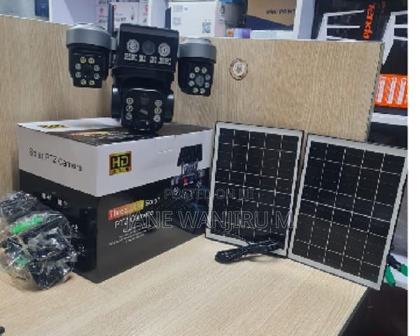 4g Lte Triple Lens Solar Camera – Triple Screen PTZ Security Camera