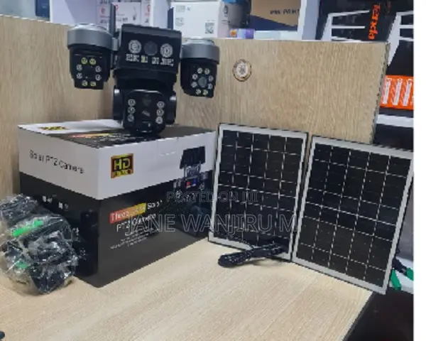 4g Lte Triple Lens Solar Camera – Triple Screen PTZ Security Camera