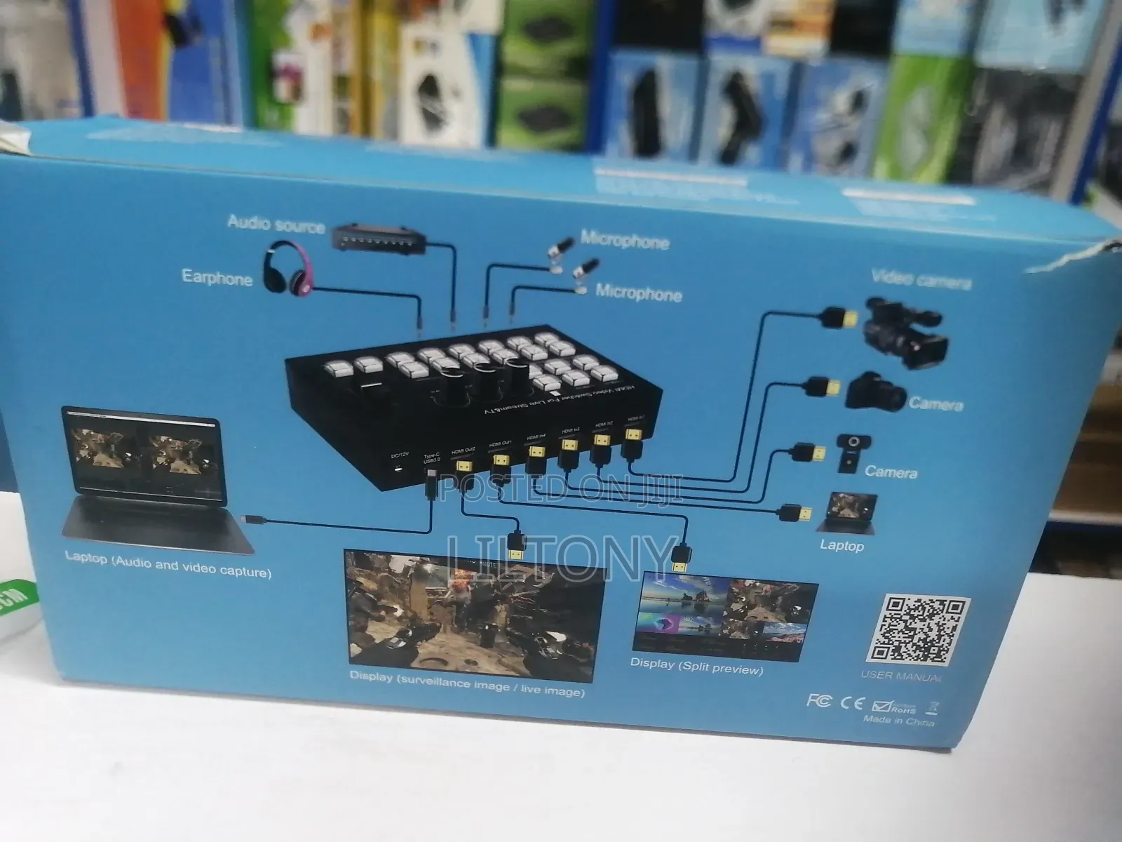 Four Channels Video Switcher For Livestreaming