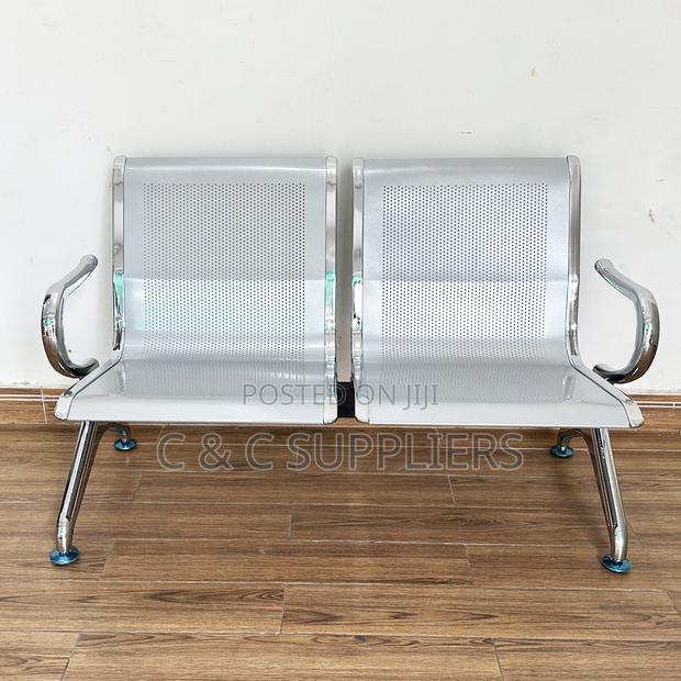 2-Seater Non Padded Waiting Bench. - thumbnail 2