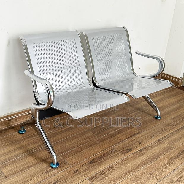 2-Seater Non Padded Waiting Bench. - thumbnail 3