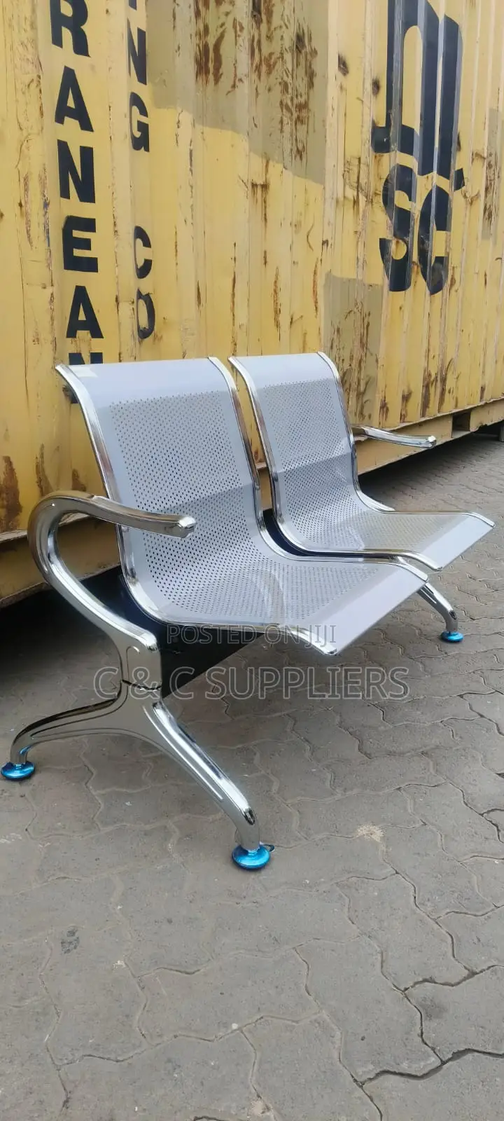 2-Seater Non Padded Waiting Bench.